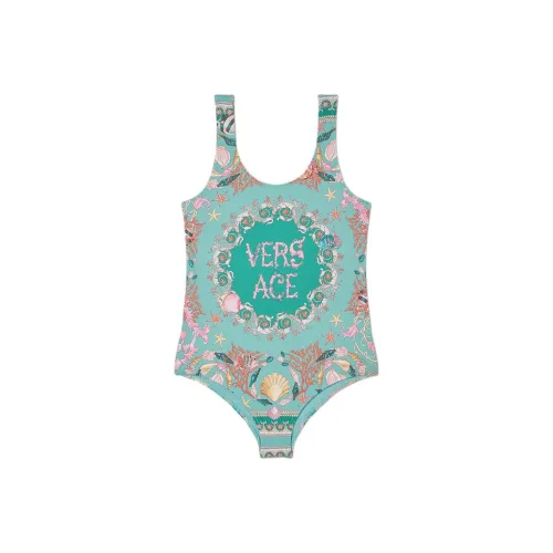 VERSACE Облегающий детский купальник лето детский зеленый