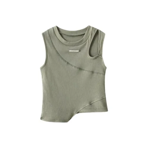 SLEEP AT 11 Камея коричневая Зеленый Женские майки