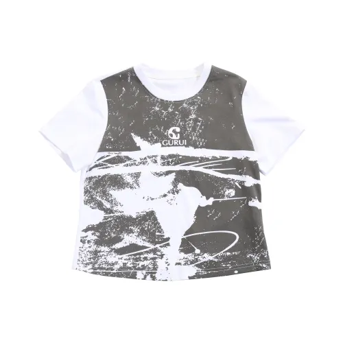 GURUI Кокосовый молочный белый 5E Женские футболки