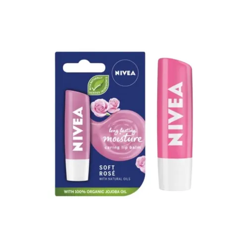 NIVEA Мягкий и Увлажняющий Розовый Бальзам для губ Увлажняет и Питает 4,8 г