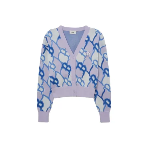 Mlb Base Logo Argyle Monogram Трикотаж Женский Светло-фиолетовый