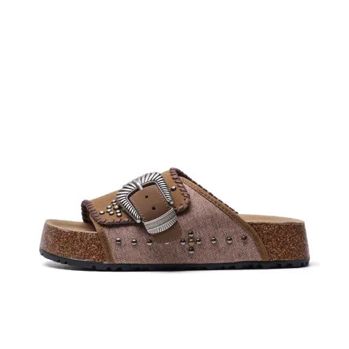Mule Donkey Birkenstock Стиль Обувь Сигарный Коричневый Женские