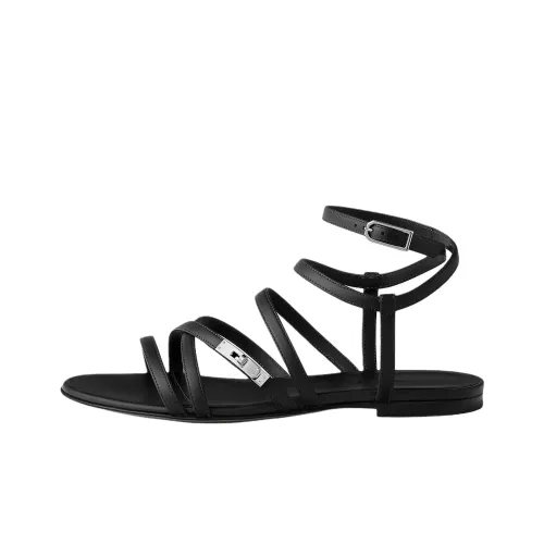 HERMES Lullaby One Ремень Сандалии Женские Черный