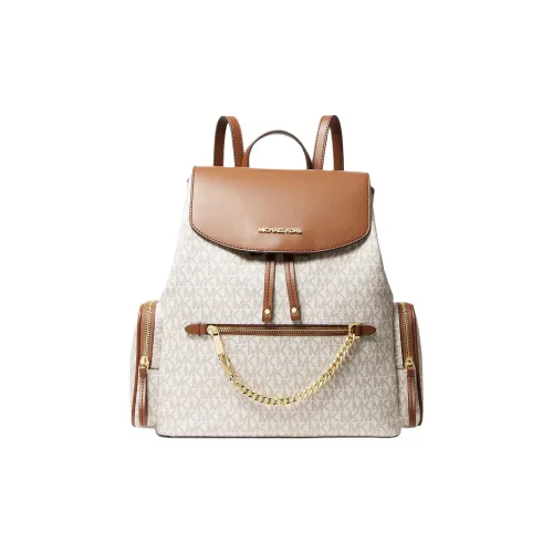 MICHAEL KORS Jet Set Покрытый холст Рюкзак Большой Женский Ванильный Белый