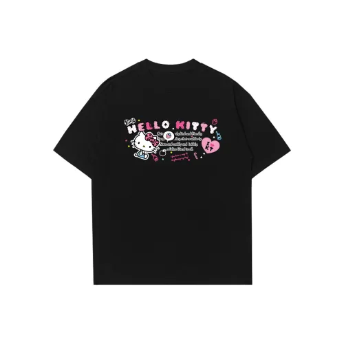 Sanrio x HelloKitty Hello Kitty T-Shirt Unisex Черный Белый