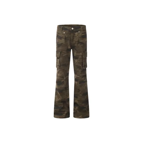 ZLAYCO Камуфляж Унисекс Брюки с карманами