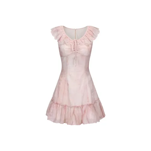 CHIWAWAMEME Короткий рукав Платье Женское