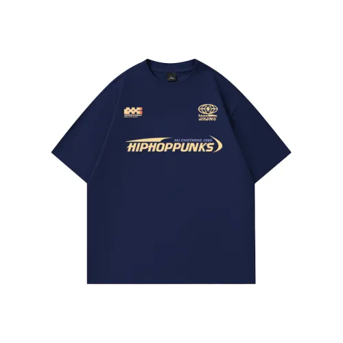 HIPHOPPUNKS Темно-синяя унисекс футболка