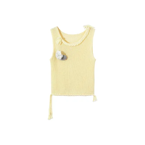 Ouyang Сырно-желтые Женские Майки