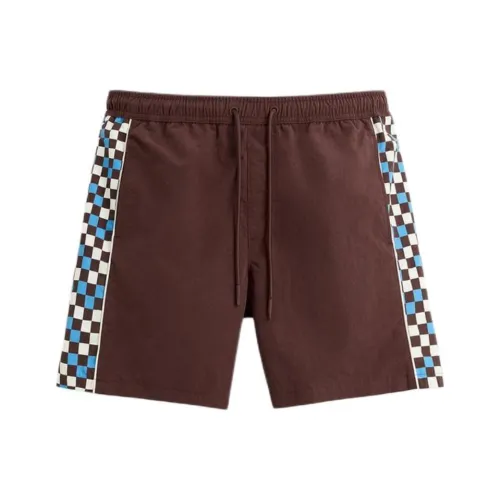 ZARA Темно-красные мужские плавательные шорты