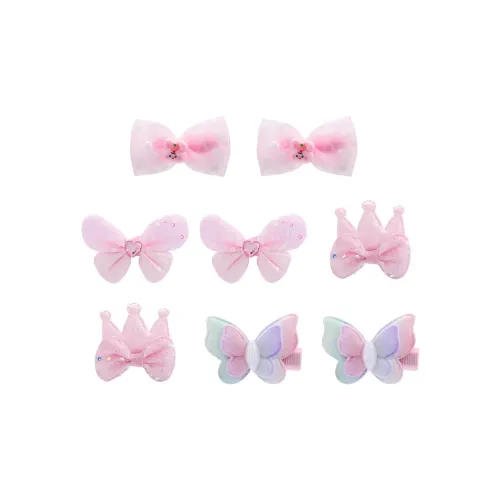 ROYALSASA Шелковый шифон Искусственный кристалл Заколки для волос Детские