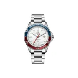 Синий циферблат с красным bezel