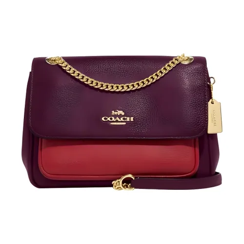 COACH Klare Коровья кожа Сумка через плечо Сумка на плечо Средняя Женская Бойзенберри Красный