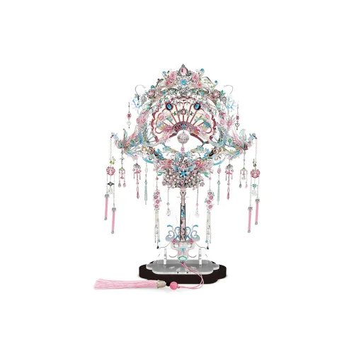 IRON STAR Серебристо-розовая коллекция Новый китайский стиль круглый веер серебряный феникс корона серебряный радость веер головоломки