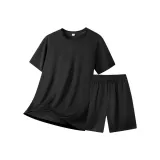 Комплект одежды (Черная футболка + Черные шорты)