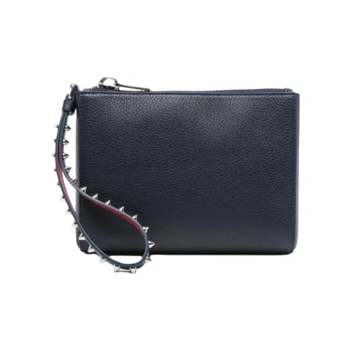 CL Телячья кожа Запястье Сумка Клатч Мини Женская Синяя