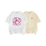 Белый (Распакованный Сердце) + Экрю (Милый Розовый Медвежонок Логотип на Груди)