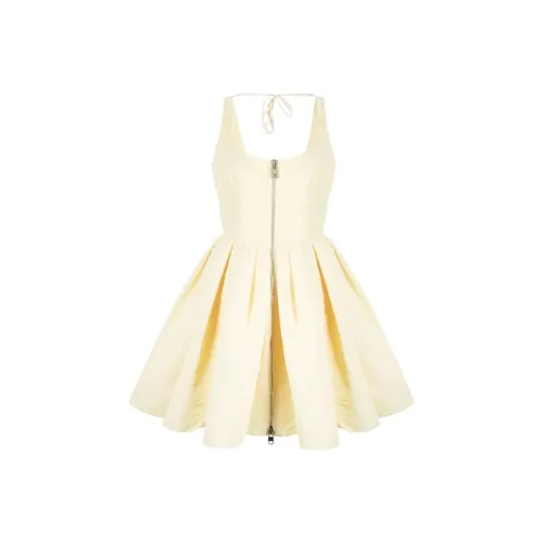 Alexander McQueen Светло-желтые Женские Платья без рукавов