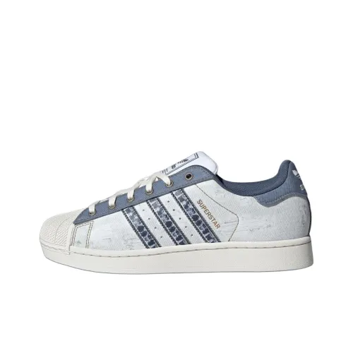 Adidas Originals Superstar 2 Low Топ Скейтборд Кроссовки Унисекс Белый Синий