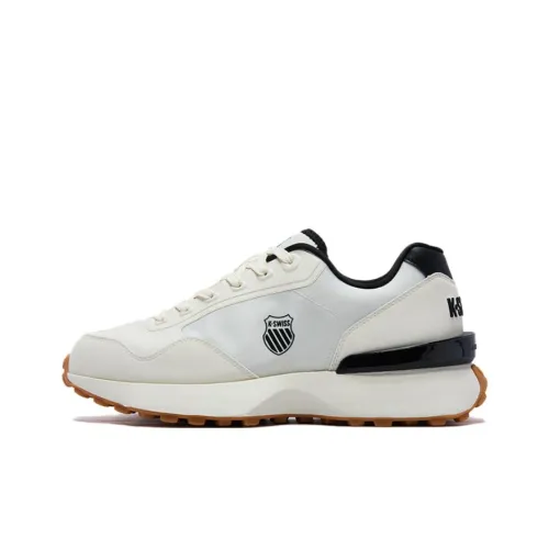 K·SWISS Беговые кроссовки Low Топ 202 Тофу Белый/Чисто черный/Средний Pips Резиновый, Мужской размер Унисекс