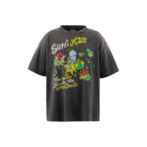 SAINT Mxxxxxx SS25 Черный Унисекс T Рубашки