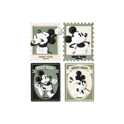 Miniso X Disney Микки Маус Магнитный Наклейка Слепые Коробки Один Mystery Коробка Полная Коробка 4 Упаковки