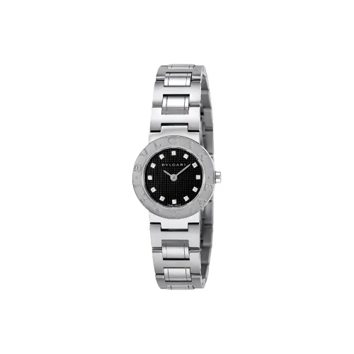 BVLGARI Women's Watch Кварцевый механизм ремешок из нержавеющей стали 23 мм черный циферблат