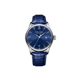 Синий циферблат, синий ремешок.