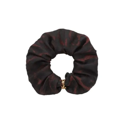 SAINT LAURENT Шелк Металл Кашемир Резинка для волос Унисекс Красный