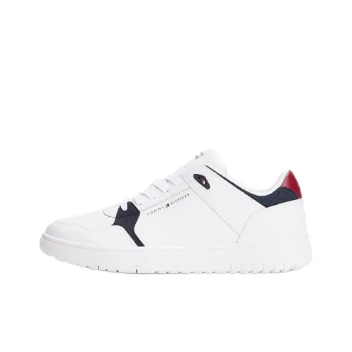Tommy Hilfiger TRAINERS Низкий Топ Скейтборд Кроссовки Мужские Белые