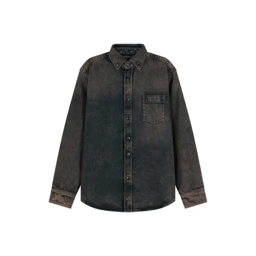 Hugo Boss SS25 Рубашка Свободного кроя Мужская Полуночный Синий