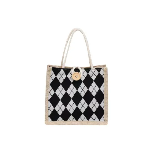 Boniu Льняная ткань Тоут Сумка Сумка для покупок Сумка Женская Кофейного Черного цвета