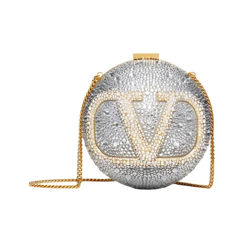 Valentino Искусственный кристалл Вечерняя сумка Сумка через плечо Сумка на плечо Женская серебряная