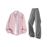 Red White Striped + Lime Gray Pants  
Красный Белый Полосатый + Серый Лайм Брюки