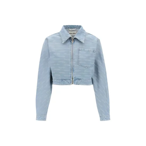 Alexander McQueen Куртки и Пальто Женские Светло-Синий