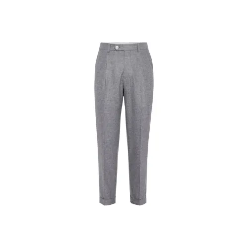 BRUNELLO CUCINELLI SS25 Повседневные брюки Мужские Светло-серые