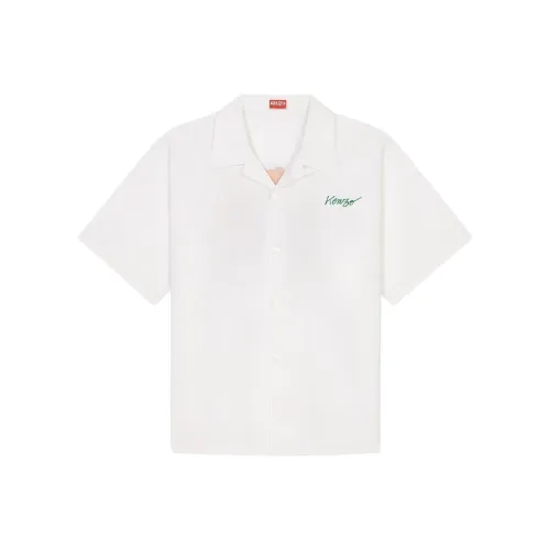 KENZO Nigo Drop4 POPPY Flower Белый Мужская Рубашка