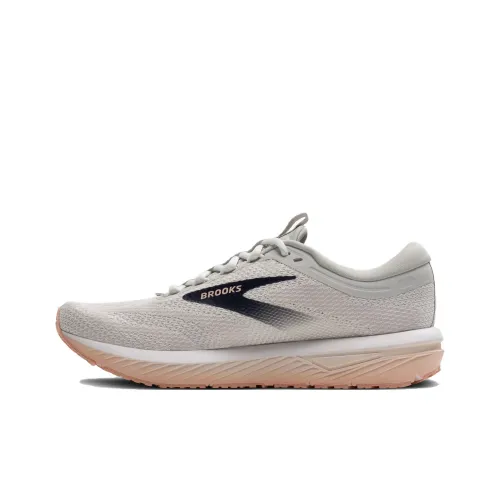 Brooks Revel 7 Устойчивые к истиранию низкие беговые кроссовки для женщин серые