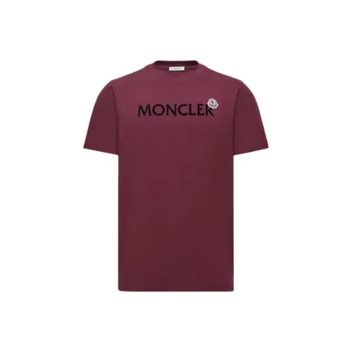 Moncler FW25 T-Shirt Мужской Бордо Красный