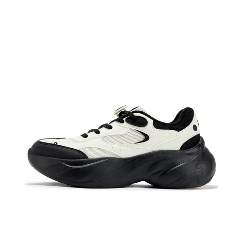 361° Penguin Shoes Устойчивые к истиранию Дышащие Низкие Топ Кроссовки для бега Женские Обсидиановый Черный Саго