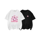 Белый (MW Любовь и Понимание) + Черный (MW Милый Розовый Медвежонок Логотип на Груди)