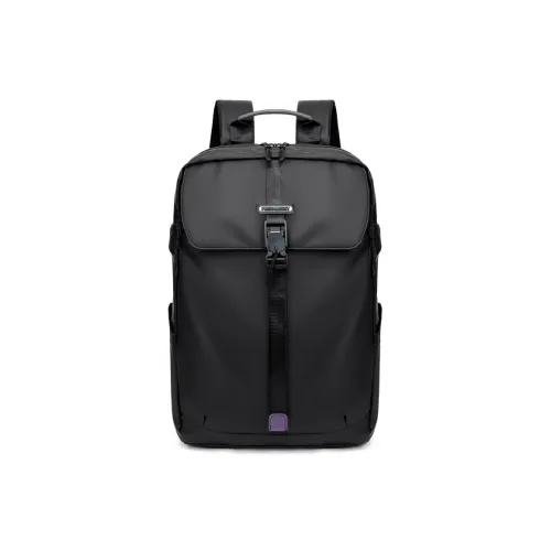 MingLu Рюкзак из кожи с мембраной Мужской Ученый Черный Джентльмен Серый