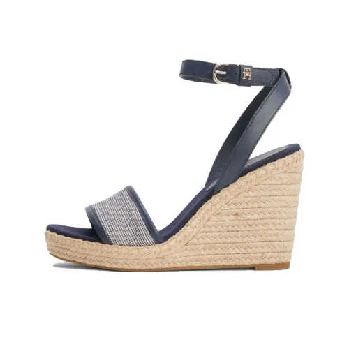 Tommy Hilfiger Wedge One Strap Sandals 11cm Women's Blue Томми Хилфигер Wedge One Ремешок Сандалии 11см Женские Синие