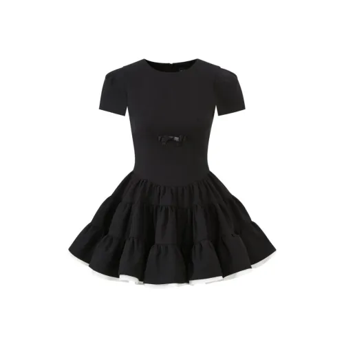 AVENEMENT Короткое платье с короткими рукавами женское