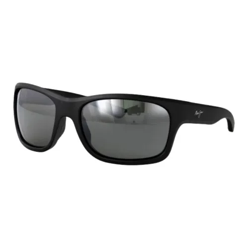 Maui Jim Nylon Rectangular Sunglasses Men's Black