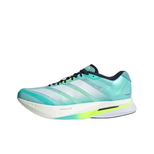 Adidas Adizero Boston 13 Дышащие Низкие Беговые Кроссовки Мужские Зеленые