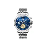 Стальной браслет, кольцо в форме ромба, натуральный синий