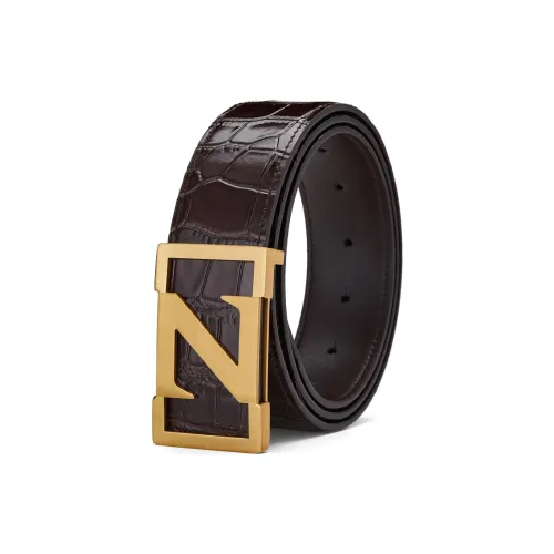 Jeccieziio Корова Первый слой Кожаные ремни Мужской Золотой Серебряный Ширина 3,8 см