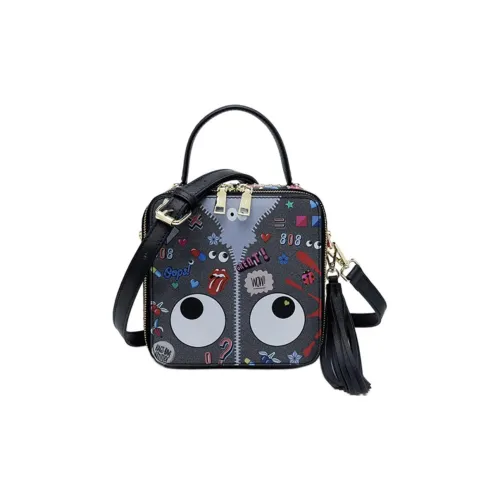 EYE THEME ПУ (полиуретан) Сумка через плечо Одно плечо Обычная Женская Черный Белый