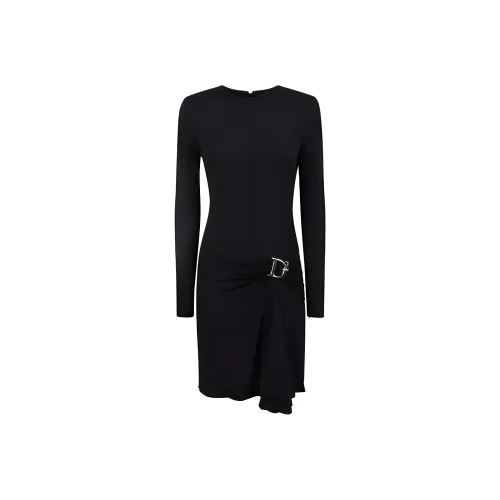 DSQUARED 2 Длинное платье с длинными рукавами женское черное